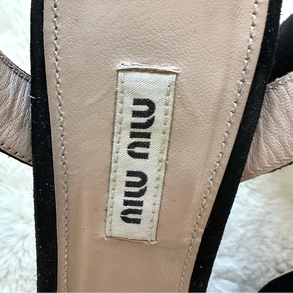 Miu Miu women platform suede sandals size 38 EU Authentic - Picture 4 of 10